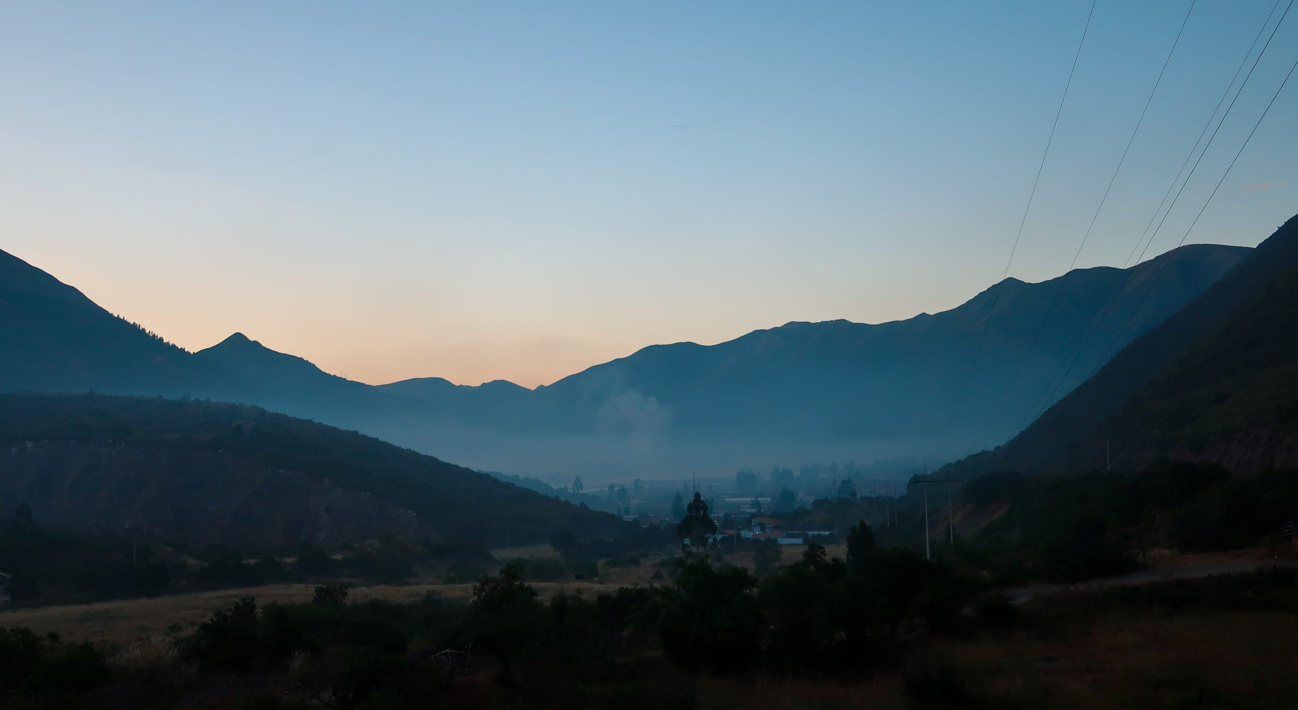 Dusk over the valley — Peru