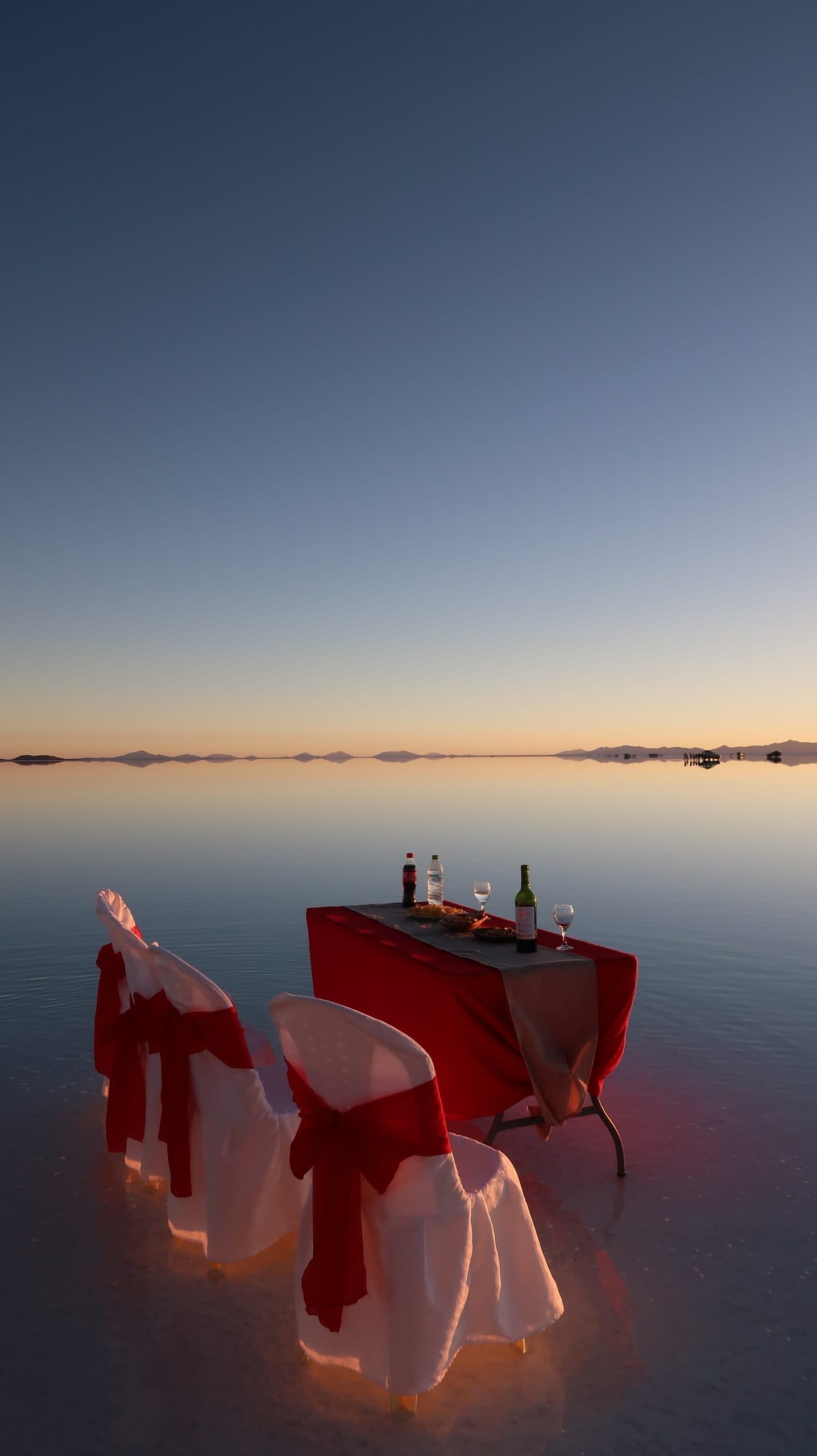 Dinner on the mirror — Bolivia