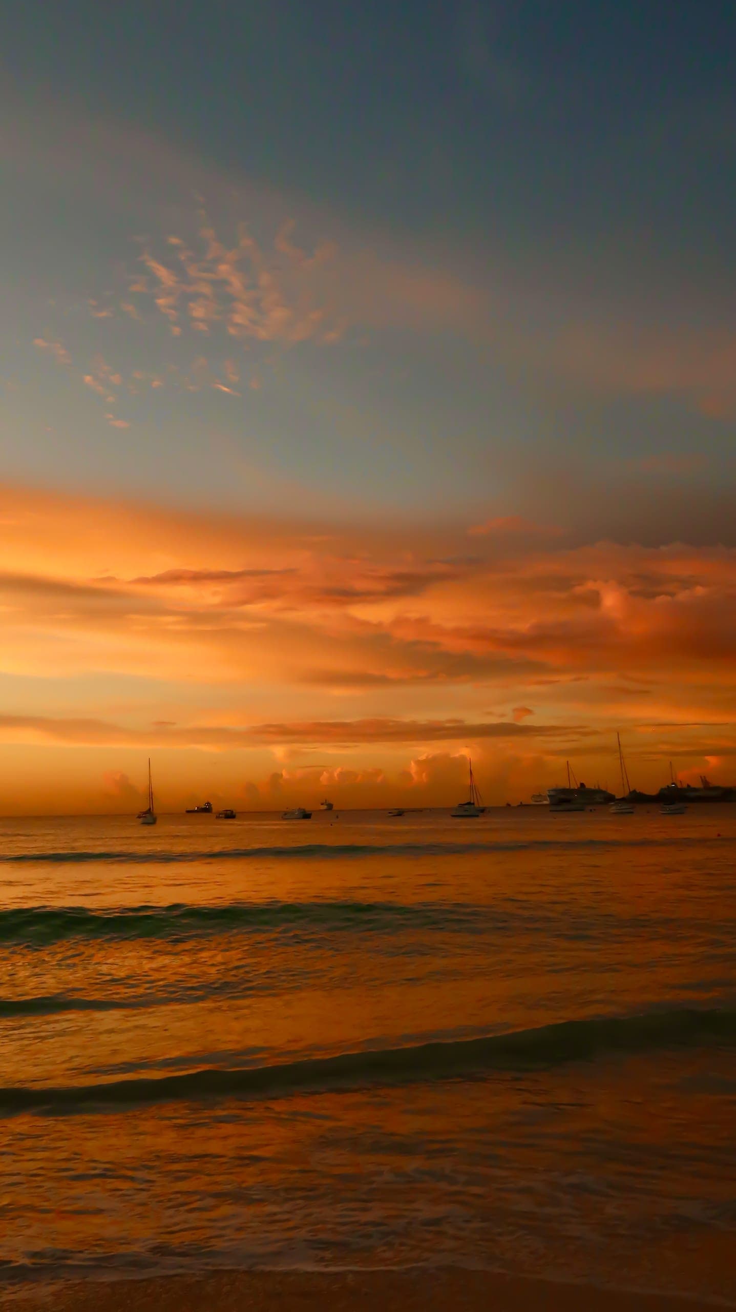 Sunrise, at anchor — A harbor evening