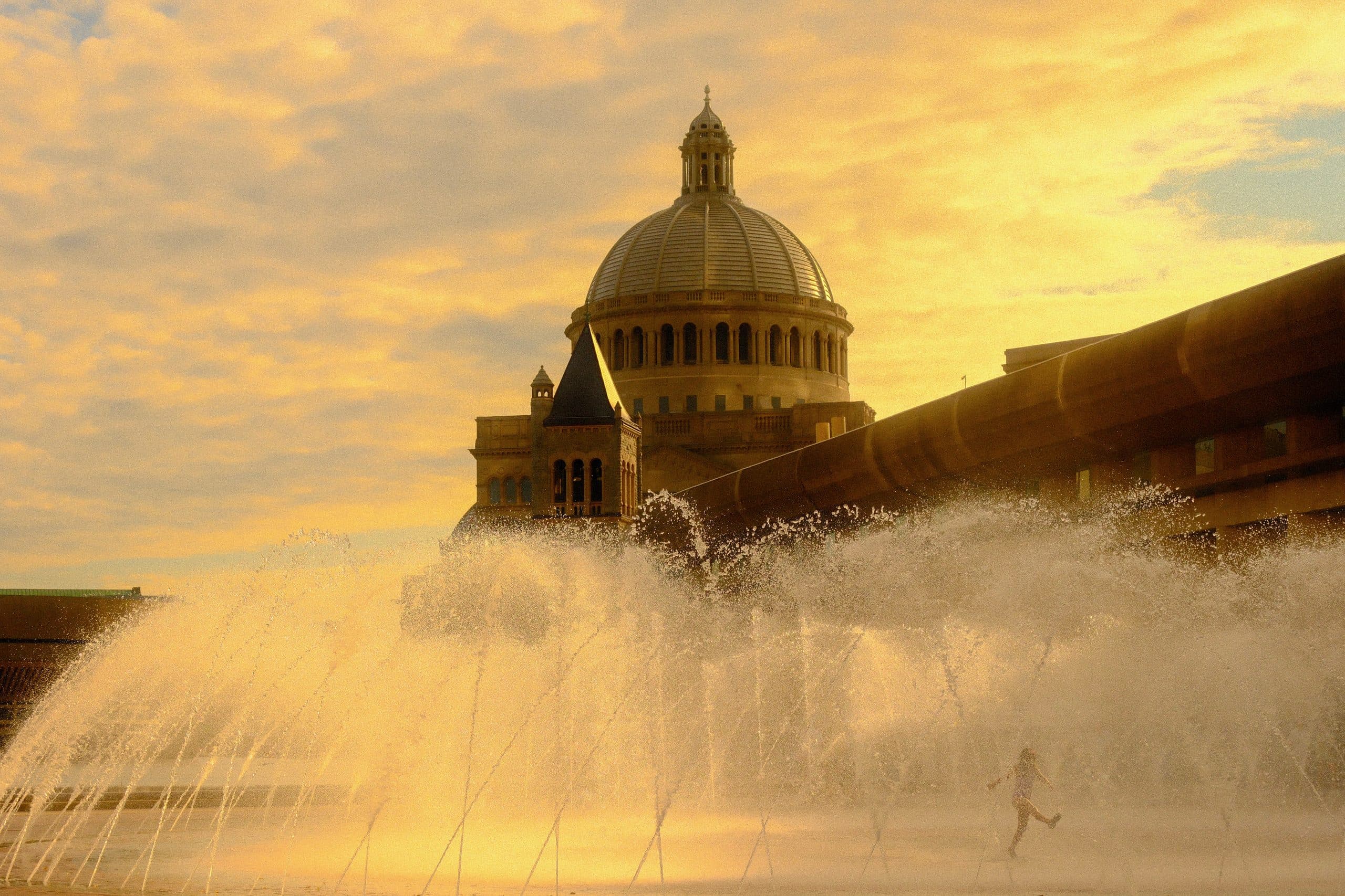 The Christian Science fountains — Boston