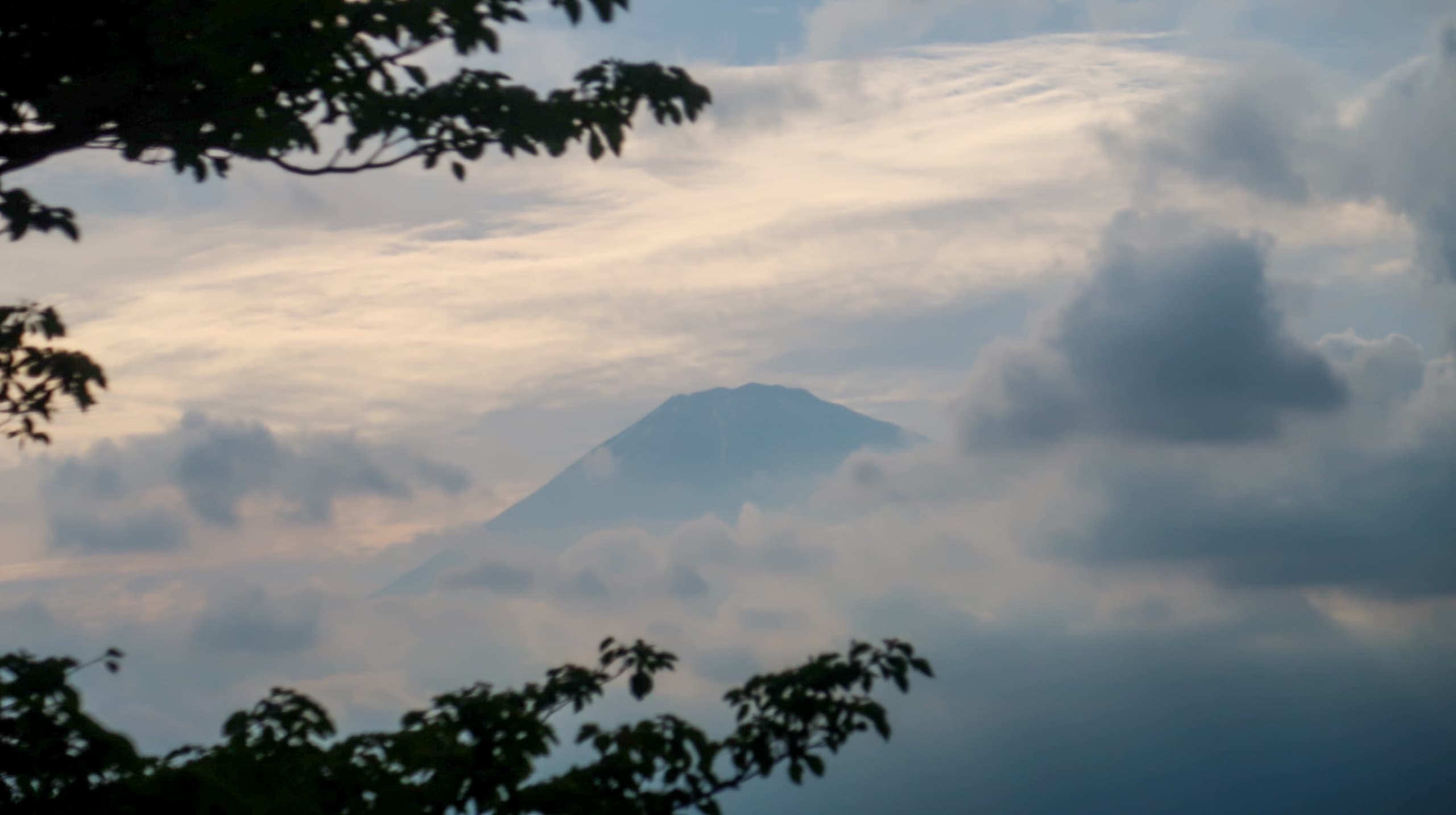 Fuji, through the clouds — Japan